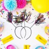 24 Pcs Diademas Para Fiesta Batucada Xv Años Papel Metálico