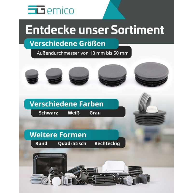 emico Lamellar Plugs, Diameter 40 mm, Pipe Wall Thickness 1.0-3.0