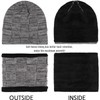 Generic Men's Winter Hat Scarf Set, Warm Knitted Hat and