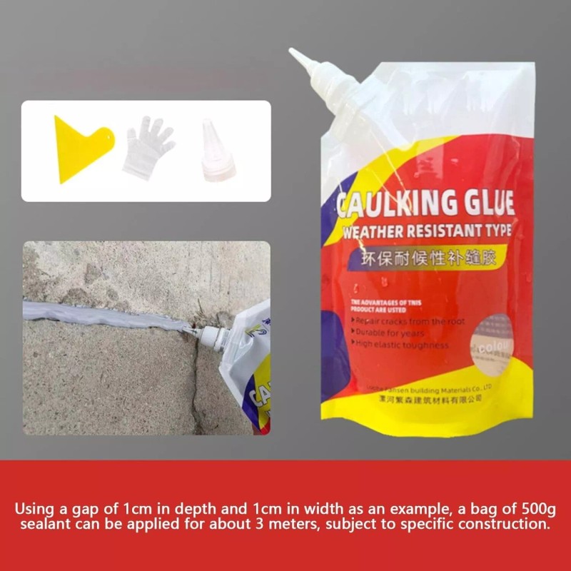 CaulKing New Set Concrete Crack Waterproof Repair Sealant Caulking Glue