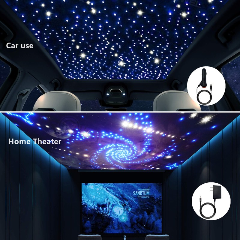 Meteor+Twinkle 2 in 1 Fiber Optic Light,APP Control Music Activated