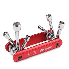 HURRICANE 6 In 1 Folding Nut Driver Set, METRIC Size Hex Nut Driver Set, Chrome Vanadium Steel Shank, Premium Aluminum Handle. Portable, Easy to Carry Out. Includes: 5mm, 6mm, 8mm, 9mm, 10mm, 12mm