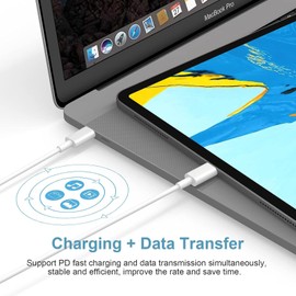 Tek Styz PRO 2Pack USB-C 50W/5A Compatible with Jabra Elite 85h for 5Gbps Data and Hi-Powered Charging Cable (White 1.5M/5ft)