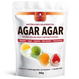 GOLDEN PEANUT Gourmet Agar Agar Ground 350g - Agar Agar Powder Natural Vegan Gelling Agent No Additives High Yield Hydrocolloid