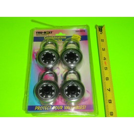 TRU-BOLT 4 PK  2" TRU-BOLT 3 Digit Combination Padlocks Bike Lock School Locker Shed Gate