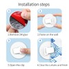 4 PCS Shower Curtain Clips, Shower Windproof Splash Guard -