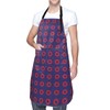 TUFOSERY Phish Red Donut Circles On Blue Apron Bib with