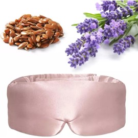 퍼플 라벤더 마스크 건조한 눈을 위한 가중 수면 전자레인지 온열 조절 가능한 새틴 베개 Purple Lavender Mask Dry Eye Care Weighted Sleep Heated Satin Pillow with Microwaveable and Adjustable Temperature Control [Pink]