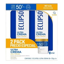 Eclipsol Ultra Bloqueador Solar Fps 50+ 2 De 125 Gr