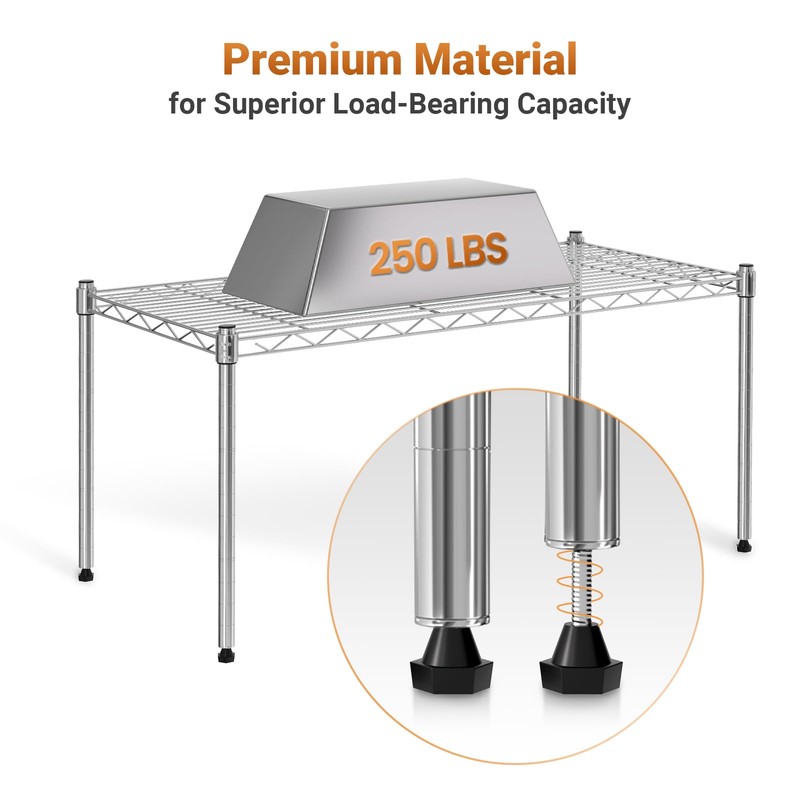 Simple Deluxe 1-Tier Shelving Unit, 29.92" W x 13.78" D