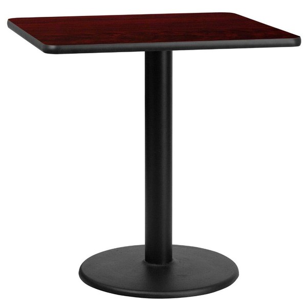 Flash Furniture 30'' Square Mahogany Laminate Table Top with 18''