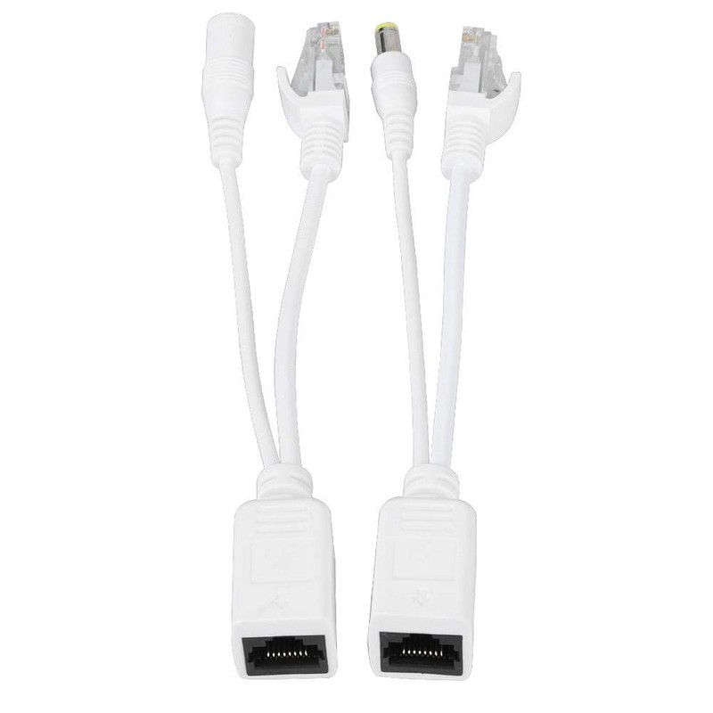 Tosuny 10 Pares Cable PoE Ethernet PoE Pasivo Adaptador Inyector