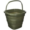 BUNDOK BD-602KA Folding Bucket, 3.2 gal (10 L), Khaki, Folding,