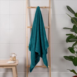 Brentfords Bath Sheet Teal Green, Ultra Soft Feel Quick Drying Large Bath Towels for Adults 100% Cotton Towels Large Highly Absorbent Household Essentials, 1 Piece