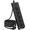 Power Strip Individually Switchable, 5-Way Multiple Socket Wall Mounted with