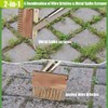 Weed Remover Manual Crevice Weeding Brush Long Handle, Crack Weeder,