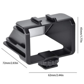 Selfie Flip Screen Halterung, Tragbare Kamera Vlog Selfie Flip Screen für Spiegellose Kameras von Sony/Fuji/Nikon/Canon, Starke Kompatibilität, mit Kaltschuhhalterung