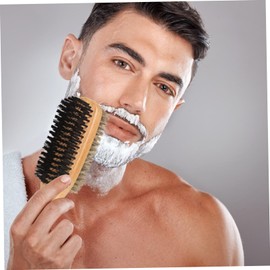 MERRYHAPY Retro Oil Brush for Beard: Mustache Brush Barber Beard Brush Male Care Supply