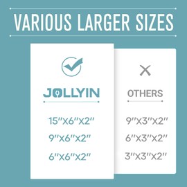 JOLLYIN 12 Pack Large Clear Plastic Drawer Organizer Trays, Drawer Organizers and Storage Dividers, Non-Slip Storage Bins for Jewelry, Snacks, Office, Bathroom, Bedroom and Kitchen