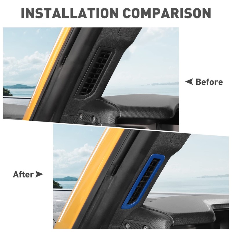 HTHE for Ford Bronco Dash Side Air Vent Ring Cover