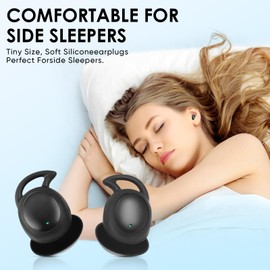 Gxpjycfob Sleep Headphones, Sleep Earbuds for Side Sleepers, Bluetooth 5.3 Small Noise Blocking Sleep Earphones, Waterproof Wireless Earbuds for Sleeping, Black