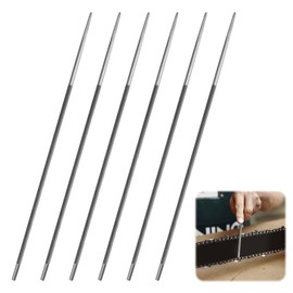 Pack of 6 File for Chainsaw, 4 mm, 4 mm Round Files for Chainsaw, Round Carbon-Rich Steel Cut Sharpening Rasp, Manual Sharpening of Saw Chains for Repair and Sharpening Saw Chains