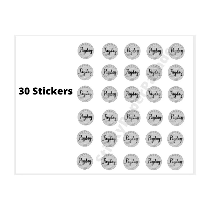Homemade Payday Planner Stickers #08 / Planner Stickers  / Journal