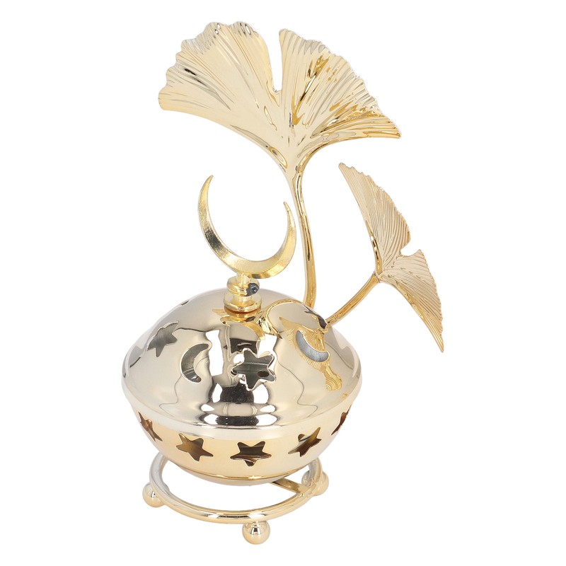 Candle Holder Arabian Star Moon Ginkgo Shape Metal Candle Holder