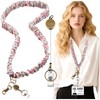 Scrunchie Lanyard Teacher for Id Badges Keys with Retractable Badge