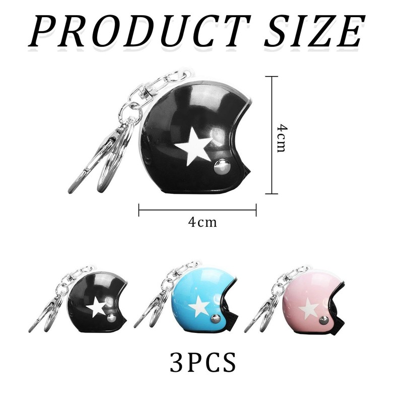 3 Pieces Helmet Keychains, Funny Keychains, Cute Keychains, Gift Keychains,