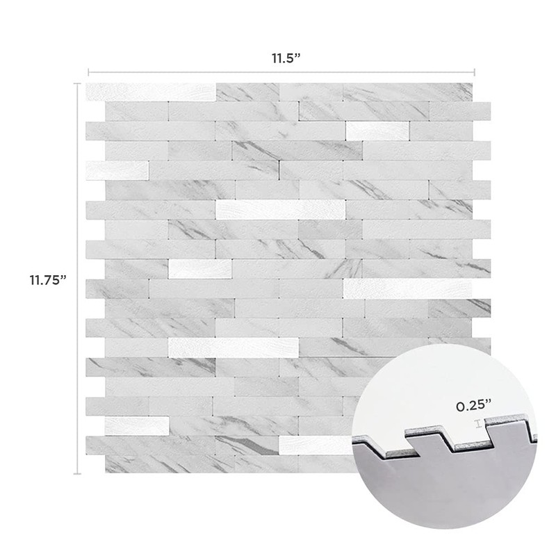 Tic Tac Tiles Peel and Stick Self Adhesive Removable Stick