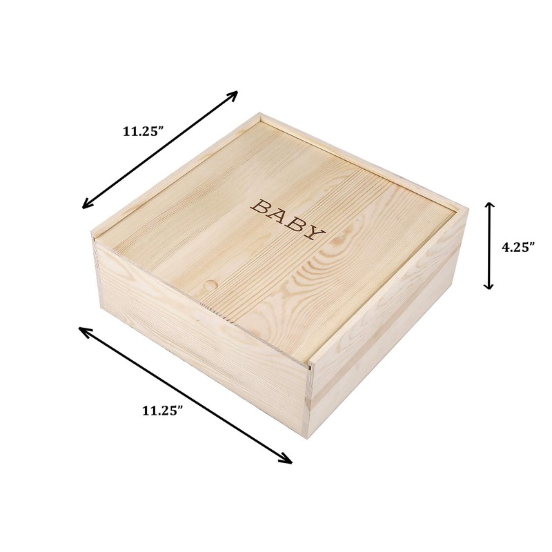 Stephan Baby Natural Pine Keepsake Box, Baby