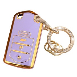 TAPAYICA for Acura Key Fob Shell Keyless Remote Key with Keychain Fit for Acura ILX RDX TL ZDX Smart 4 Buttons Key Fob (Purple)