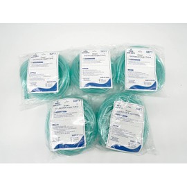 Medical Sales Supply Crush-Resistant Oxygen Tubing, 50ft - Green, Suitable for Major Oxygen Therapy Brands - 5 Pack