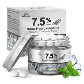 Woadee 7.5% Nano Hydroxyapatite Toothpaste Tablets - Remineralizing Enamel Repair, Fluoride-Free Whitening, Mint Fresh Travel Tabs (62 Count)