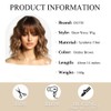 OUFEI Brown Wigs for Women Short Wavy Wig With Bangs