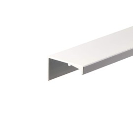 Gedotec Handle strip, furniture handle made of aluminium, 1 piece, cabinet handles with BA 200 - L 250 mm, Raffael, drawer handles, painted white, modern furniture handles, rust-proof, high-quality