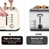 Roter Mond Toaster 4 Slice Retro Stainless Steel with Extra