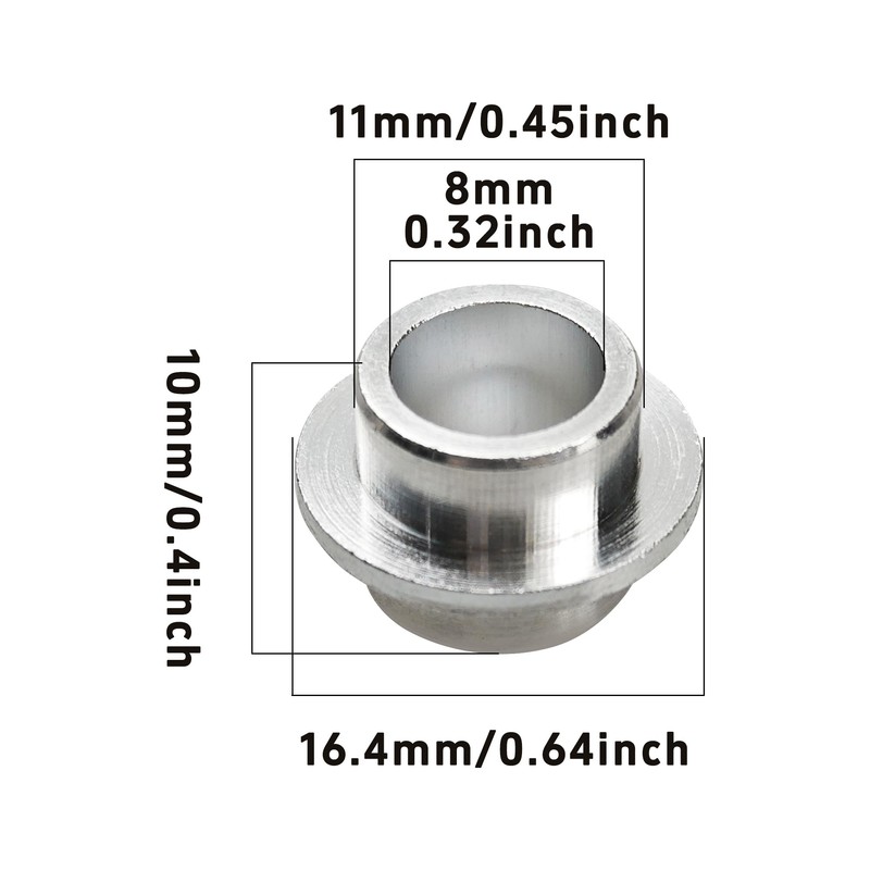 Runseaway 10Pcs Aluminum Inline Skate Bearing Spacers, Self-Centering Bushing for