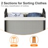 WOWLIVE Rolling Laundry Hamper 2 Section, 100L Laundry Basket with