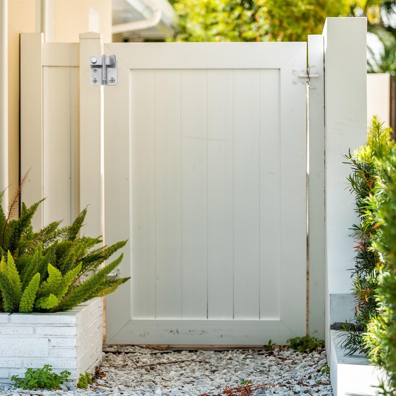 sourcing map 2Pcs Flip Gate Latches, 45mm Stainless Steel Slide