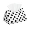 DSSWTP Polka Dot Black White Tissue Box Cover Rectangle PU
