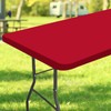 Veblandy Rectangle Table Cloth, Waterproof Polyester Elastic Fitted Tablecloth, Washable
