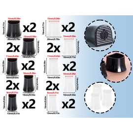 ZoeTekway 10 Pairs of High Heel Protectors, Heel Protectors Sole, Shoes Rubber Covers, Heel Protector Repair Kit, for Grass Wedding Outdoor Activities (Black and Transparent, 5 Sizes)