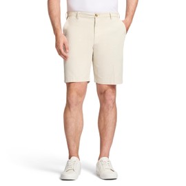 IZOD Men's Classic Saltwater 9.5" Flat Front Chino Short, Silver Birch, 29
