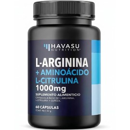 L-Arginina 1000 mg con L-Citrulina Malato y Cereza Ácida – Suplemento Alimenticio Natural para Óxido Nítrico, Energía y Circulación Saludable – 60 Cápsulas