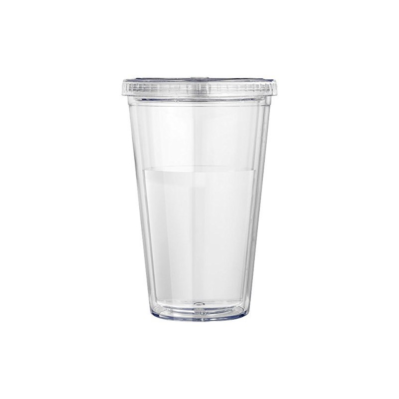 notrash2003 680 ml Smoothie Tumbler with Straw, Plastic, White