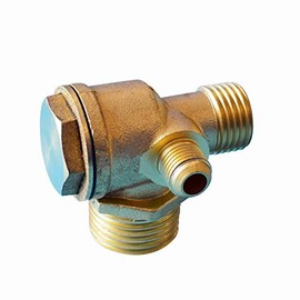 Air Compressor Check Valve Male Threaded Check Valve 3-Port Tube Connector Tool 1/2"*3/8"*1/8"