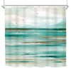 KOMLLEX Abstract Beach Shower Curtain for Bathroom Decor Blue Oil