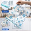 TaoBary 50 Pack Christmas Reusable Transparent Freezer Bags Leakproof Thickened